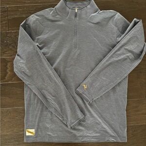 Tracksmith Session Gray Quarter-Zip Pullover
